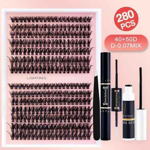 Lankiz 30p/40p/50p Lash Clusters New Arrival  and All-in-One DIY Lash Kit- Natural Bloom