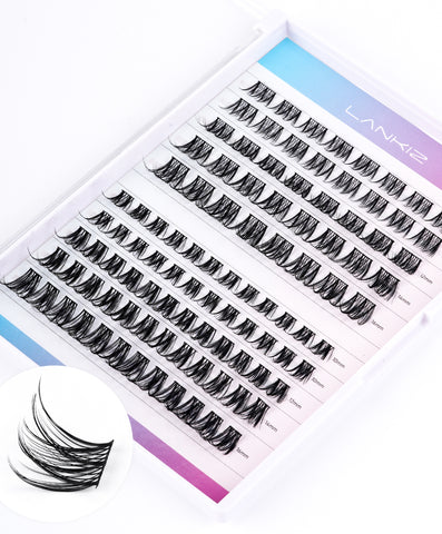 Lightinis Fearless, Lily C + D Curl, 10-16mm, C Curl, D Curl, DIY Lash Extensions, 10mm, 12mm,14mm,16mm, 10-16mm mix for Round Eyes, Almond Eyes,