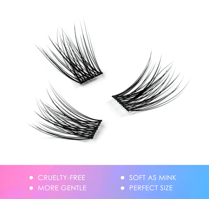 Lankiz, Lightinis Awareness, Narcisse, C Curl, D Curl, DIY Lash Extensions, 10mm, 12mm,14mm,16mm, 10-16mm mix for Round Eyes, Almond Eyes, - Lankiz Official Store