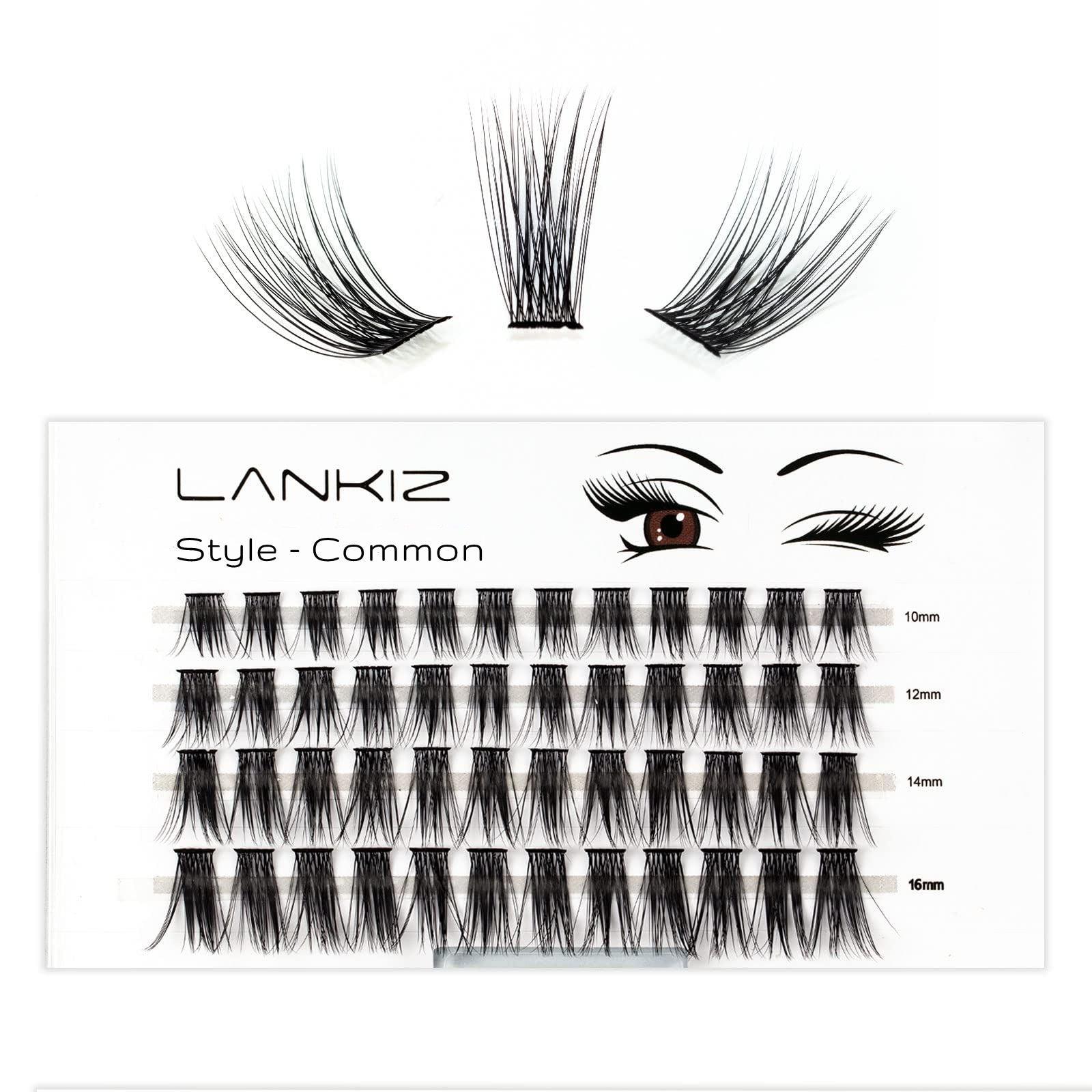 Lankiz, Black-Special Edition, Violet C Curl, 10-16mm mix, C Curl, D Curl, DIY Lash Extensions, 10mm, 12mm,14mm,16mm, 10-16mm mix for Round Eyes, Almond Eyes,