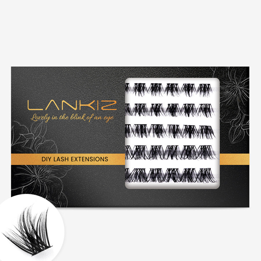 Lightinis, Black-Special Edition, Clamatis, C Curl, D Curl, DIY Lash Extensions, 10mm, 12mm,14mm,16mm, 10-16mm mix for Round Eyes, Almond Eyes,