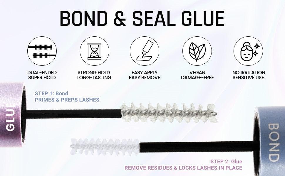 Lash Bond and Seal, Super Hold Cluster Lash Glue for DIY Eyelash Extension & Individual Lashes